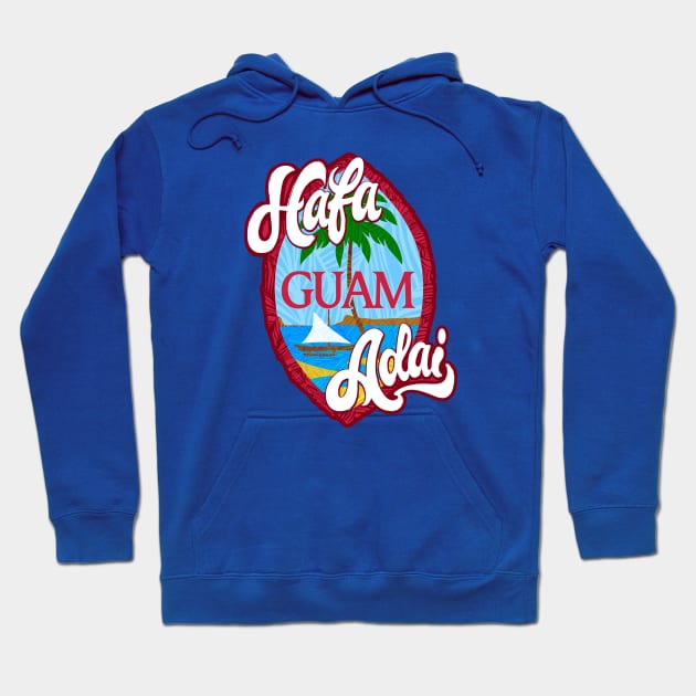 Hafa Adai Shield Guam Pride Hoodie by THE LOCAL FABRIC